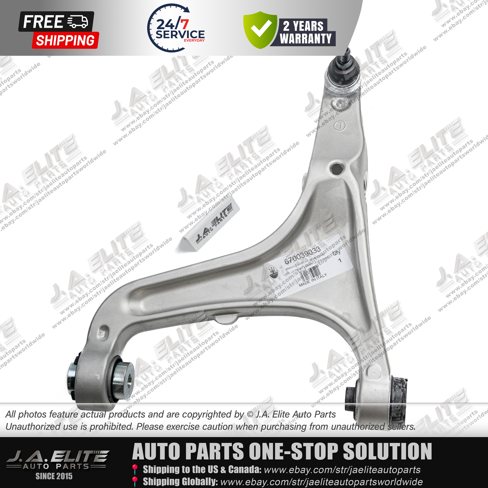 Genuine Left Front Lower Control Arm fits Maserati Quattroporte Ghibli (2018+)