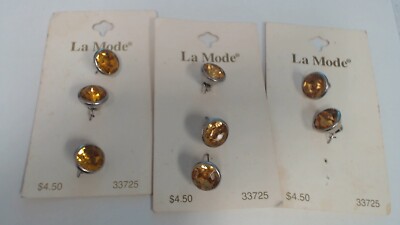 8 Vintage LA MODE Crystal Rhinestone size 11mm 7/16