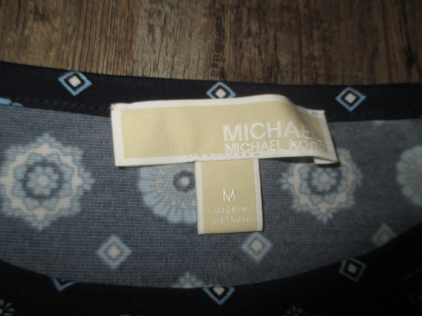 Abito a maniche lunghe MICHAEL KORS TAGLIA L MISTO POLIESTERE STAMPATO BLU MISTO