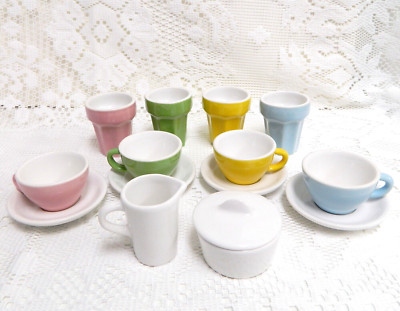 15 Pc Playset PORCELAIN TEA SET Cup SAUCER Creamer SUGAR BOWL Milkshake FastShip