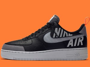 nike air force 1 black orange grey