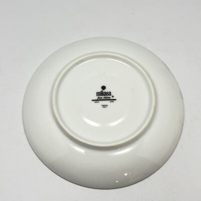 Mikasa皿 Mikasa Cup Saucer 4 Set Tanya Gray Gold Florals White Japan