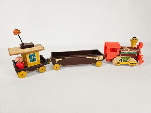 1964 Fisher Price Chug Chug Train Magnetwagen und Begleitwagen - Bild 3 von 8
