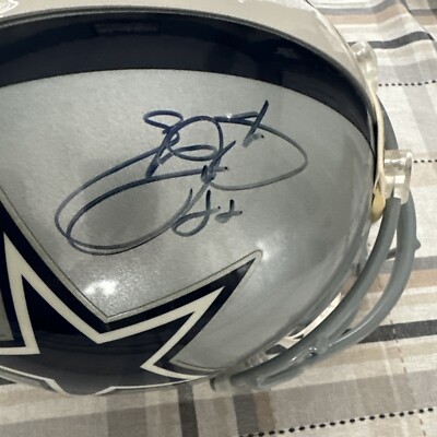 emmitt smith auto helmet HOF Signed/Auto Florida Gators Mini Football PROVA 166141 After Dallas traded up to draft him 21st overall Authentic Full Size Pro Line