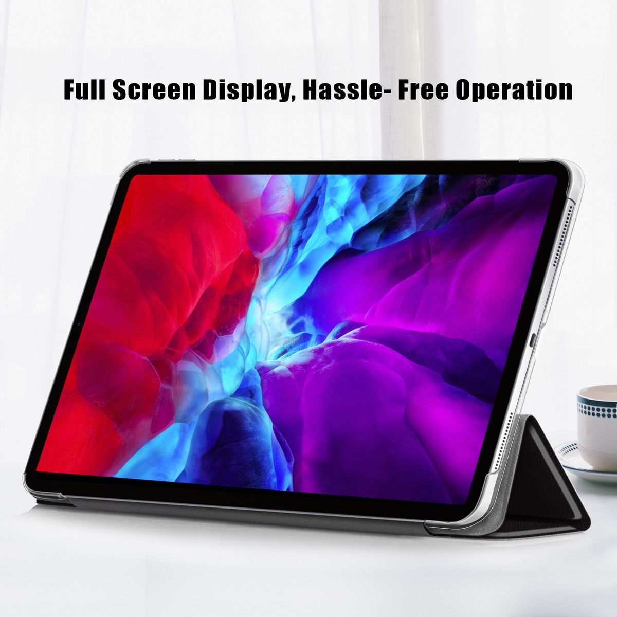 Custodia per Apple iPad Pro 9.7 (2016) Generation – Supporto magnetico intelligente – Auto Wake/Sleep – Adatta al modello n. A1673 / A1674 / A1675 (grigio