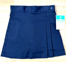 NWT Classroom Uniforms Navy Junior Stretch Pleated Scooter Skirt Skorts Sz 6X