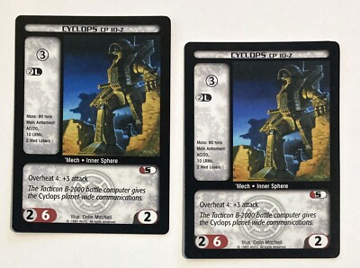 Cyclops CP 10-Z (2) Battletech CCG Counterstrike 'Mech
