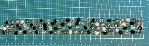 Premier Designs Station Necklace Silver Tone Black White Gray Clear Beads 60" - Picture 13 of 13