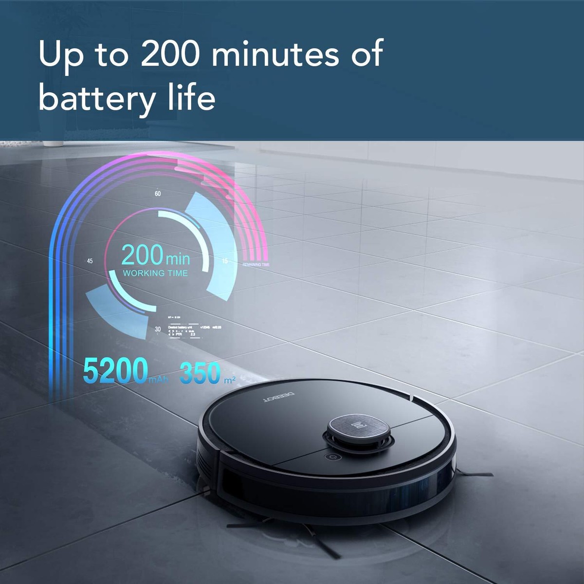 家電 ECOVACS DEEBOT OZMO 950 Ecovacs Deebot Ozmo 950 Black 3-Levels Suction 2-in-1 Robot Vacuum