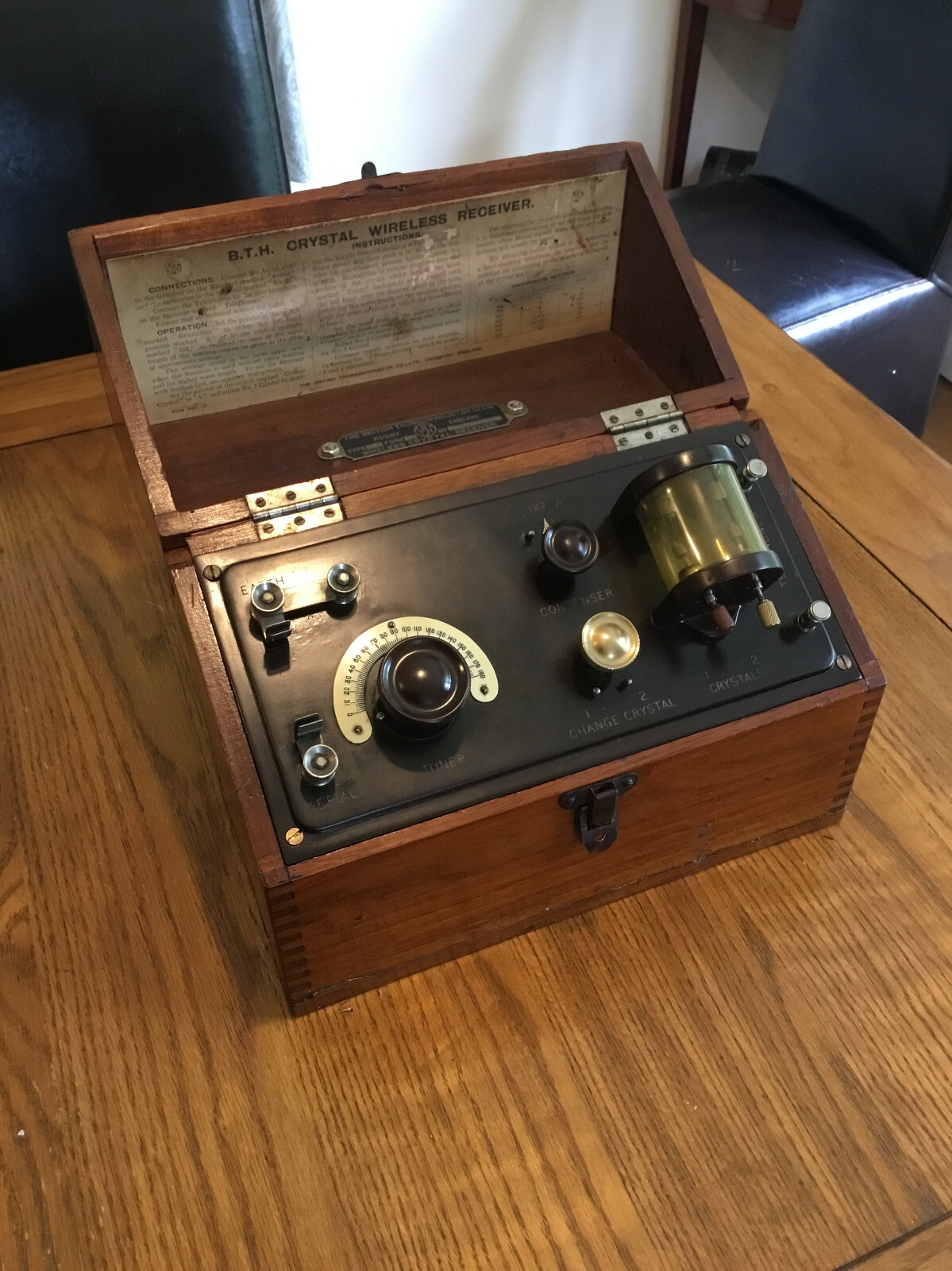 Vintage/Antique BBC Crystal Radio Set The British ThomsonHouston Co