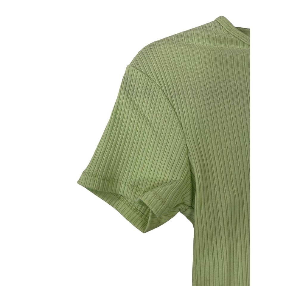 BDG Urban Outfitter Womens size Large top light green ribbed tshirt eBay