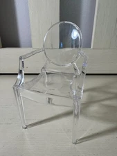 Miniature Kartell Phillipe Starck Louis Ghost Designer Chair Clear
