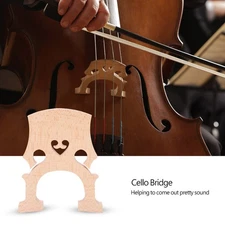 (4/4)Maple Wood Cello Bridge Replacement Parts Instrument Accessory For 4/4