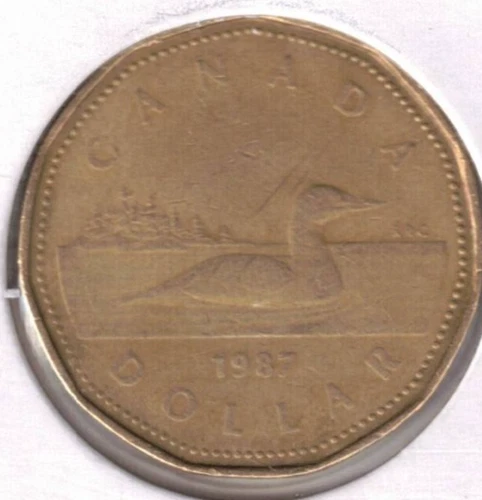 1987 Circulated QEII & Loonie $1 One Dollar Coin!
