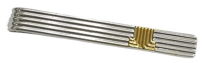Lanvin Tie Pin Slide Logo Silver Excellent Condition