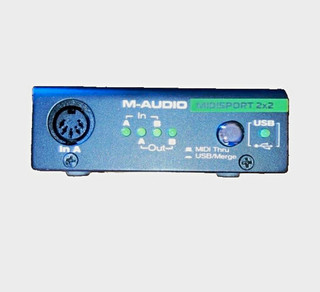 M Audio MIDISPORT 2x2 USB MIDI Interface Bus Powered Portable MIDI In/Out