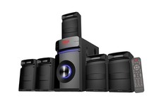 Rockville HTS45 5.1 Channel Bluetooth Home Theater Audio System  Subwoofer I...