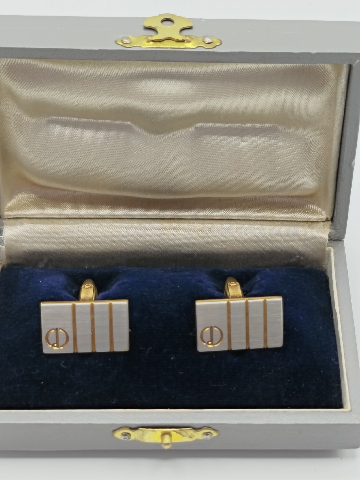 Vintage Dunhill Silver  And Gold Tone Cufflinks image 2