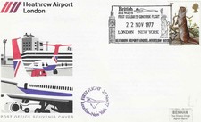 1977 Concorde London - New York First Flight Heathrow Airport Cover
