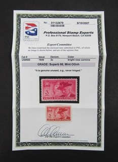 nystamps US Stamp # 985 Mint OG NH Sup 98 PSE Cert G21x3900