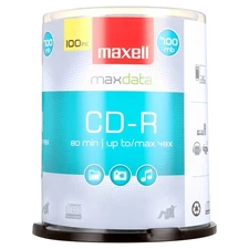 Maxell's CD-R 100PK Spindle 48x 700MB Recordable Blank Media