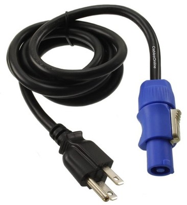 CablesOnline, 6ft 16-AWG Stage Lighting Fixture 3-Prong NEMA 5-15P to Powerco...