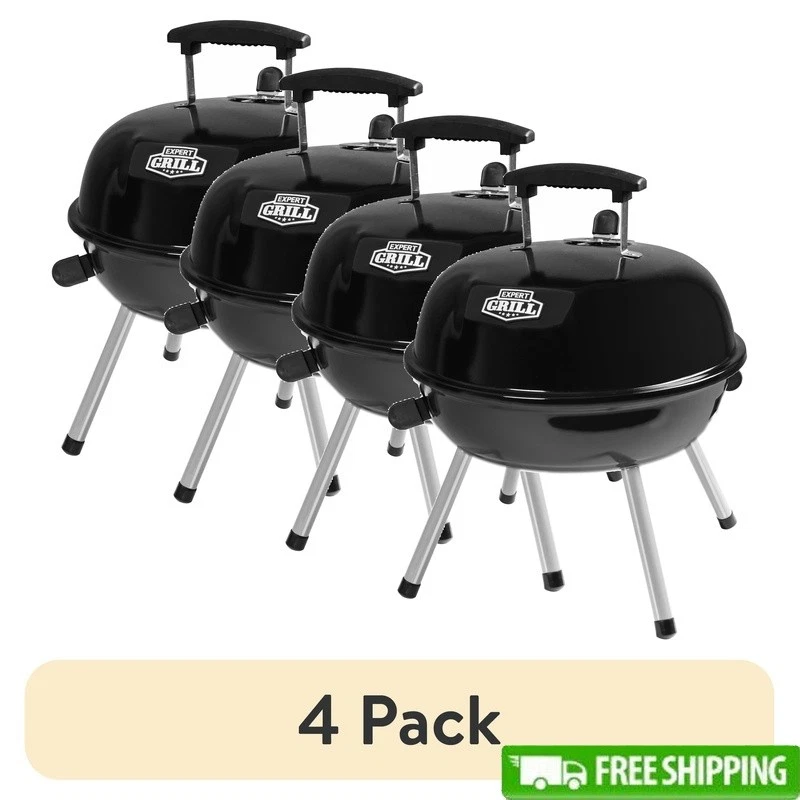 Portable Charcoal Grill 138 Sq In 8 Burger Capacity Easy Clean Camping Tailgate