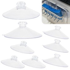 8 Pcs Sponge Holder Suction Cup PVC Heavy Strength Clear Sink