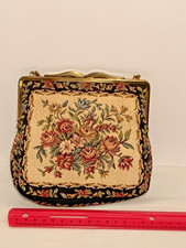 Vintage floral tapestry evening bag.