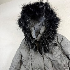 The North Face Womens 550 Down Parka Grey Fau...