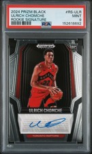 2024 PANINI PRIZM BLACK ROOKIE SIGNATURES #RS-ULR ULRICH CHOMCHE ROOKIE RC PSA 9