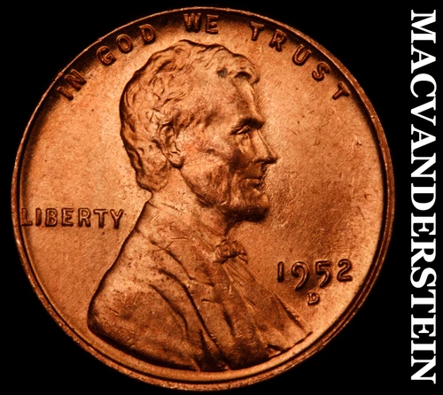 1952-D Lincoln Wheat Cent-Choice Gem BU Lustrous No Reserve #i4442