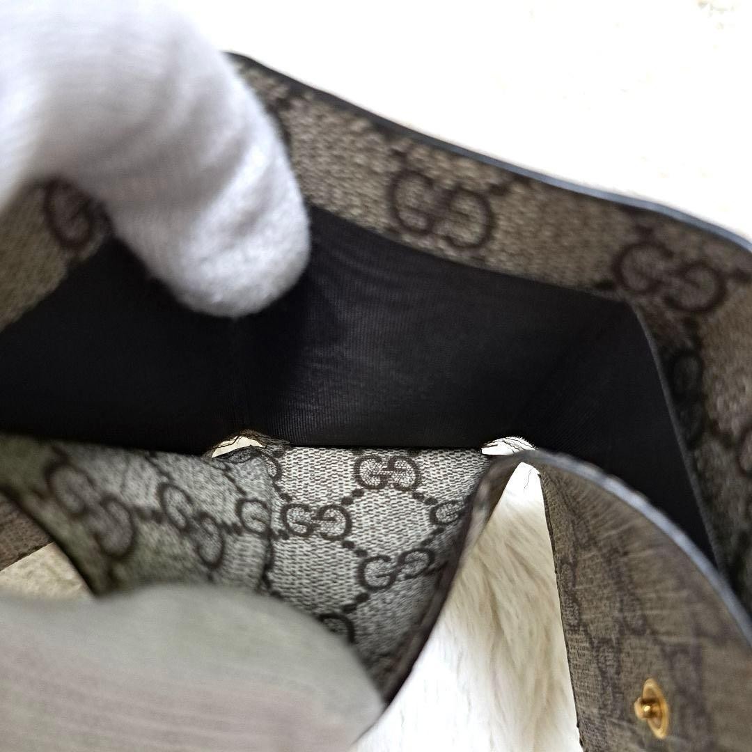 Gucci Balenciaga Tri Fold Wallet 7x9.5 cm Beige Gold PVC Rare The Hacker thumbnail 12