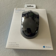 Microsoft Wireless Mouse 900 - Full-Size Ambidextrous Design Black 