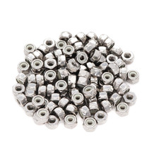 100pcs 10-24 Nylock Self Lock Nuts Nylon Inserted 304 Stainless Steel, 10-24 Lo