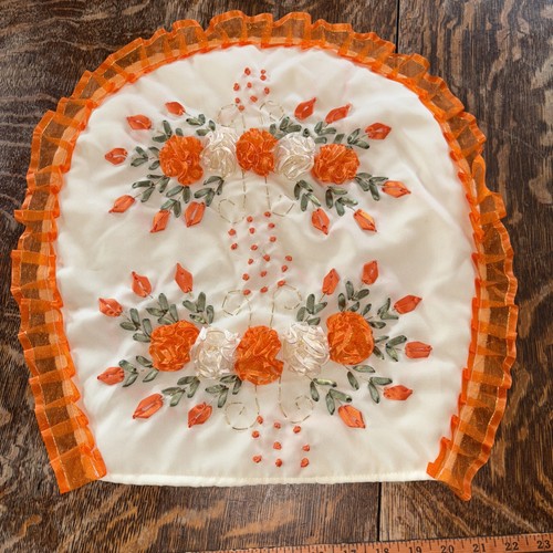 Vintage Toilet Lid Cover Ruffle Kitsch 1960 Never Used ……SO Granny