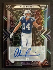 2022 Panini Obsidian Football Alec Pierce Rookie RC Auto /199