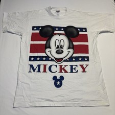Vintage SS Mickey Mouse USA White Graphic Mickey Unlimited Shirt Tshirt Men  s XL