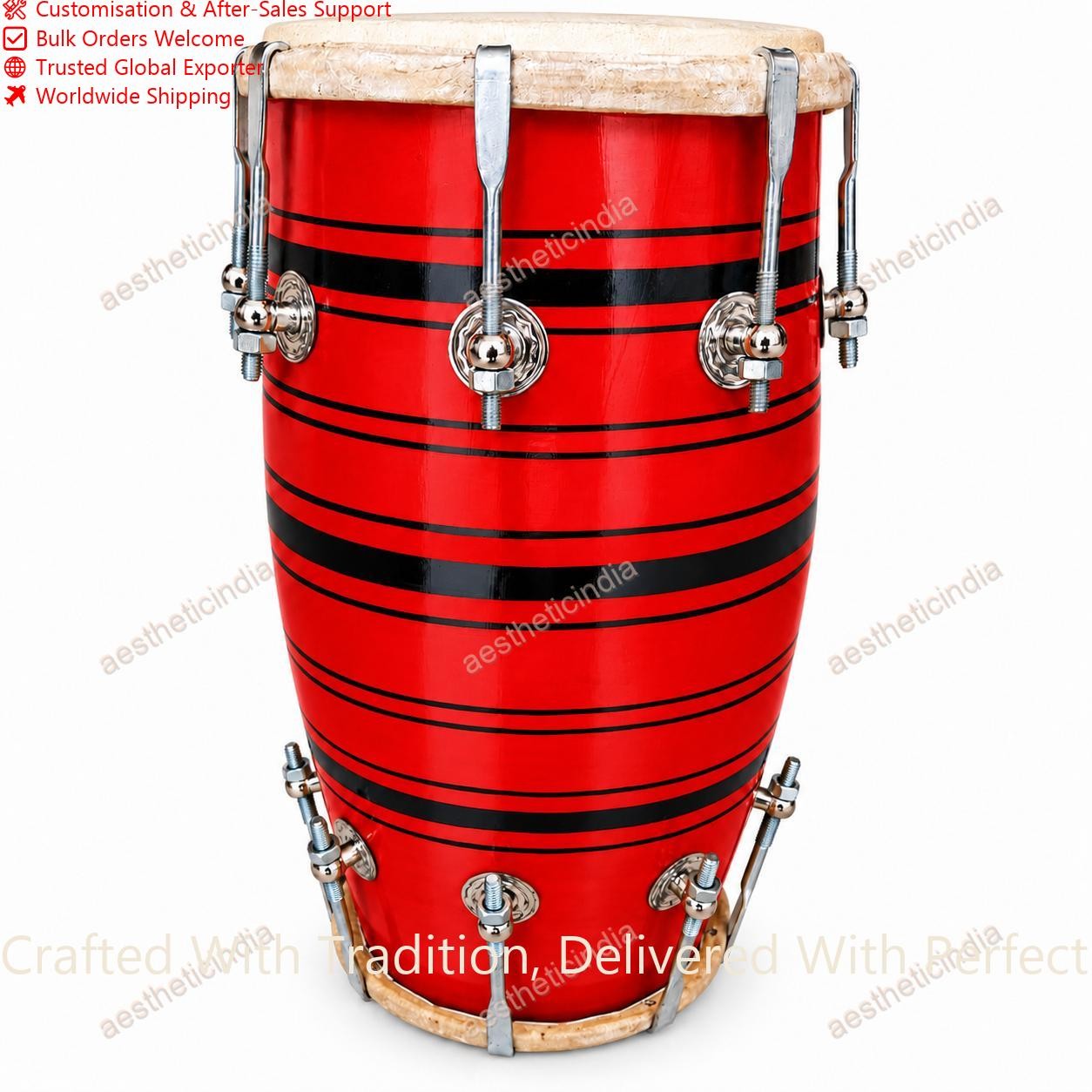 Red Musical Instrument Designer 2 Side Nut Bolt Bhajans And Keertans ...