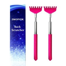 2 Pack Back scratchers Set,Stainless Steel Back Scratcher Extendable