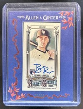 2025 Topps Allen & Ginter Ben Rice Framed Mini Baseball Auto RC Blue Frame #/99