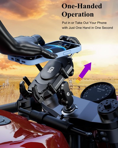 Motorcycle Fork Stem Phone Mount Holder With Vibration Dampener - View #8
