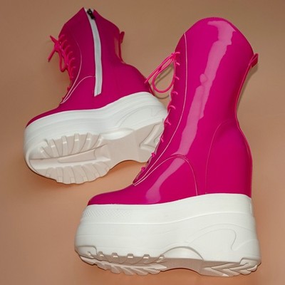 Winter Size46 Chunky Sneakers Womens Big Size47 Patent Leather Wedges Snow Boots