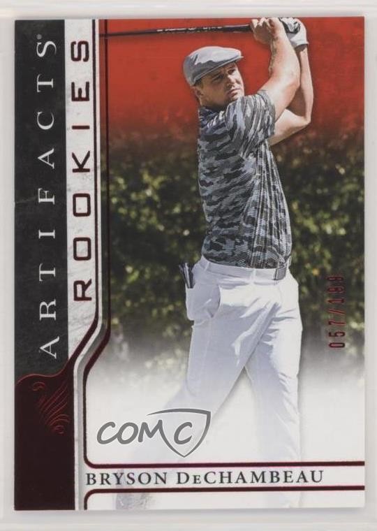 2021 Upper Deck Artifacts Rookies Red 57/199 Bryson DeChambeau #62 05go