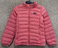 Patagonia Jacket Girl's Medium 10 Pink Down Sweater Full Zip Puffer Coat 68230