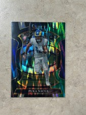2025 Panini Select - Concourse Puka Nacua #21 Black & Green Shock Prizm Parallel