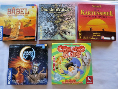 5 ''SPIELE FÜR ZWEI'' - Siedler-Babel-Blue Moon-Druiden Walzer-Chrono Cops, Brett