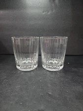 Pasabahce Old Fashioned Tumblers, Set of 2, Vertical Panels Rocks Glass, Heavy