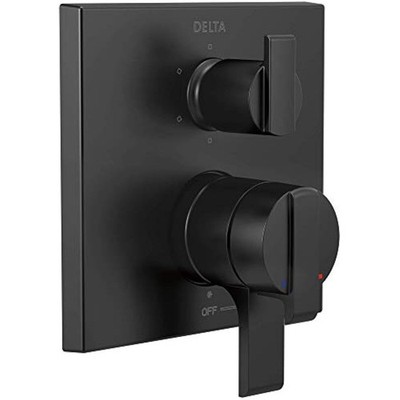 Delta Wasserhahn T27967-BL Modern Monitor 17er Ventil Duschblende mit Umsteller,
