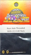 NEW Mike's Metals (AJS) REAR AXLE THREADED WITH (2) 0-80 NUTS